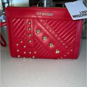 NWT Love Moschino Red Studded Bag Cross Body BEAUTIFUL!.